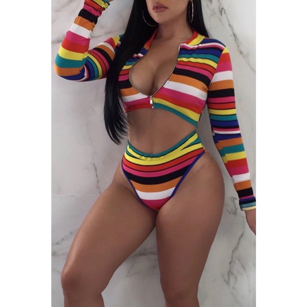 Long Sleeve Bathing Suit Set